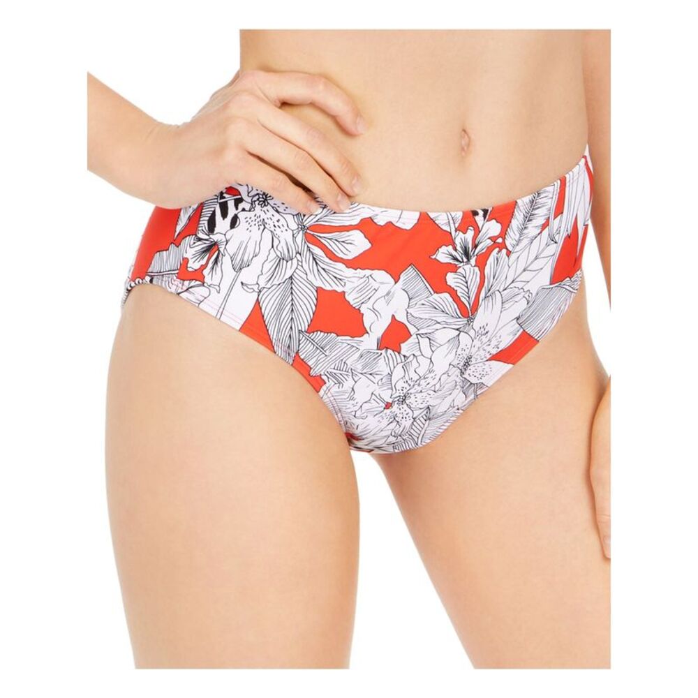 RACHEL RACHEL ROY Women's Red Island Getaway High Waisted Swimsuit Bottom XL